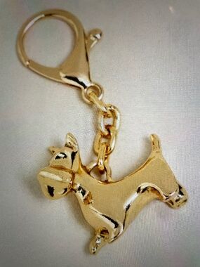 ❤️ ANTHROPOLOGIE METAL DOG GEM BAG CHARM NEW